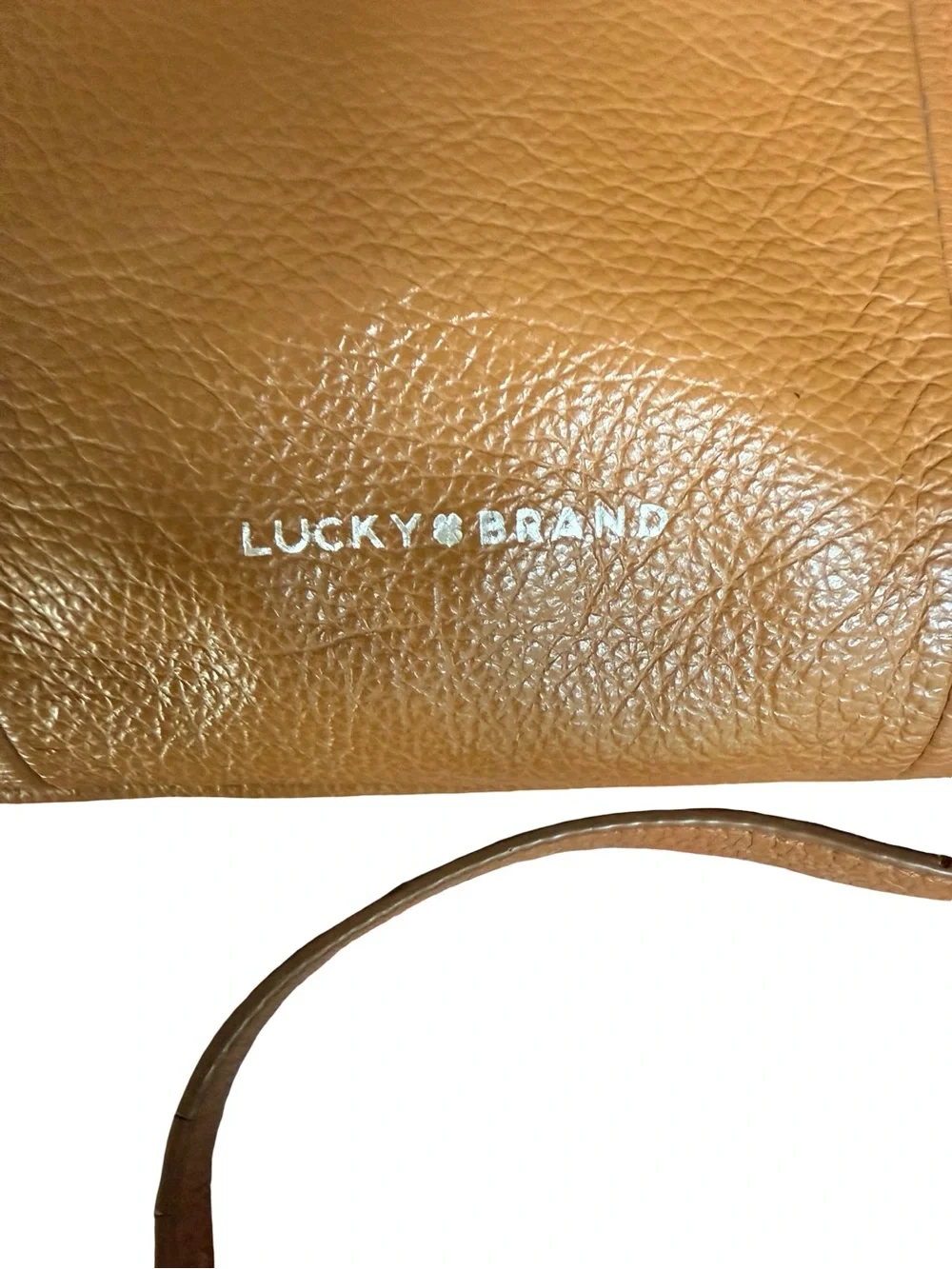 Lucky Brand Cognac Leather Crossbody Bag